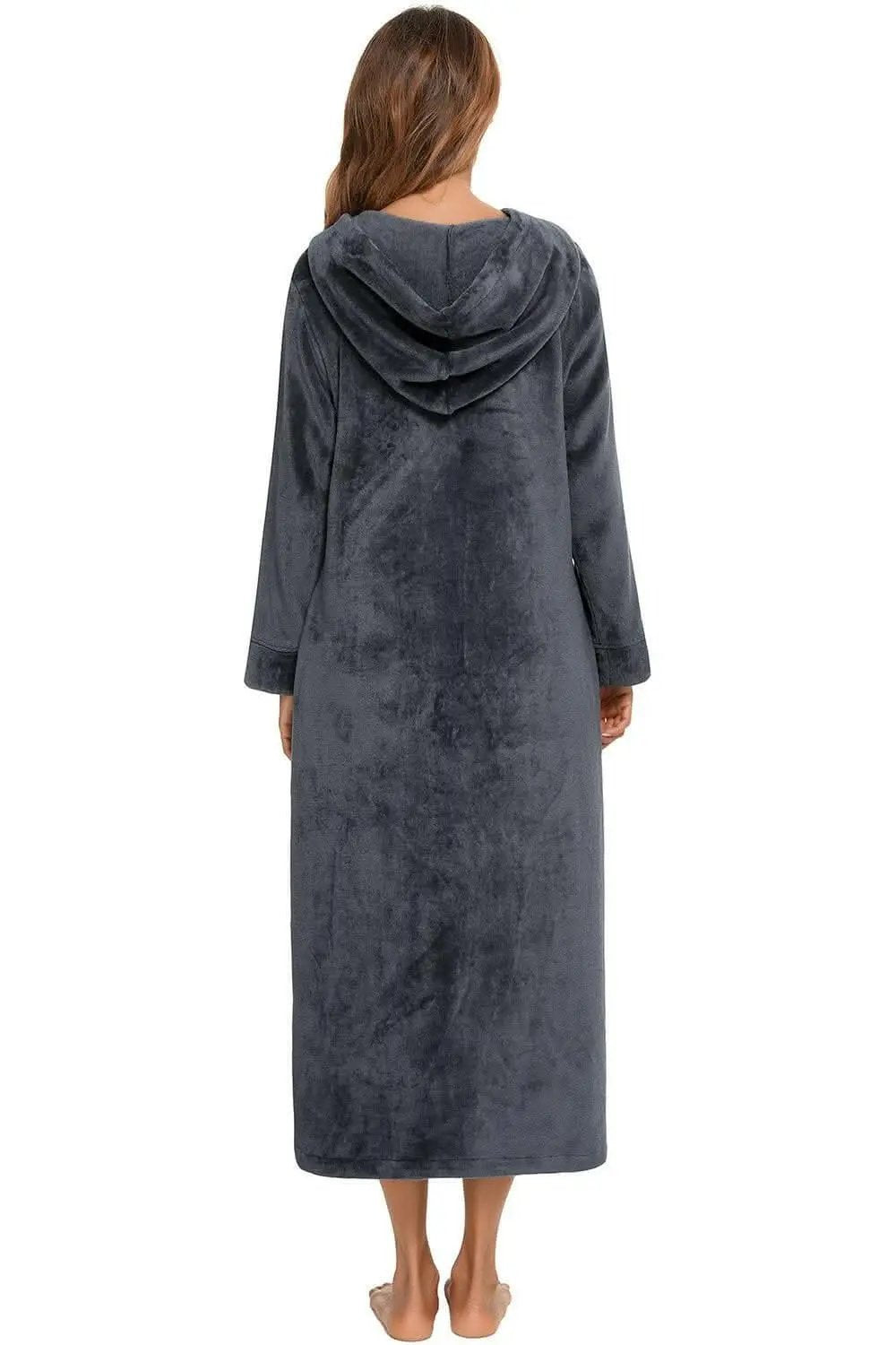 Cozy hooded nightgown with pockets - Love Salve